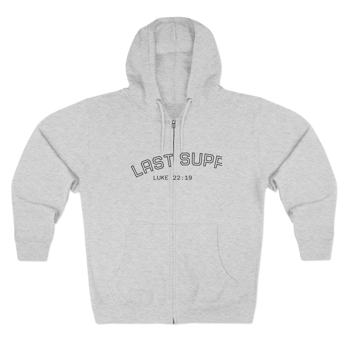 Last Supper Luke 22:19 Christian zip-up hoodie — Apparel By Junior