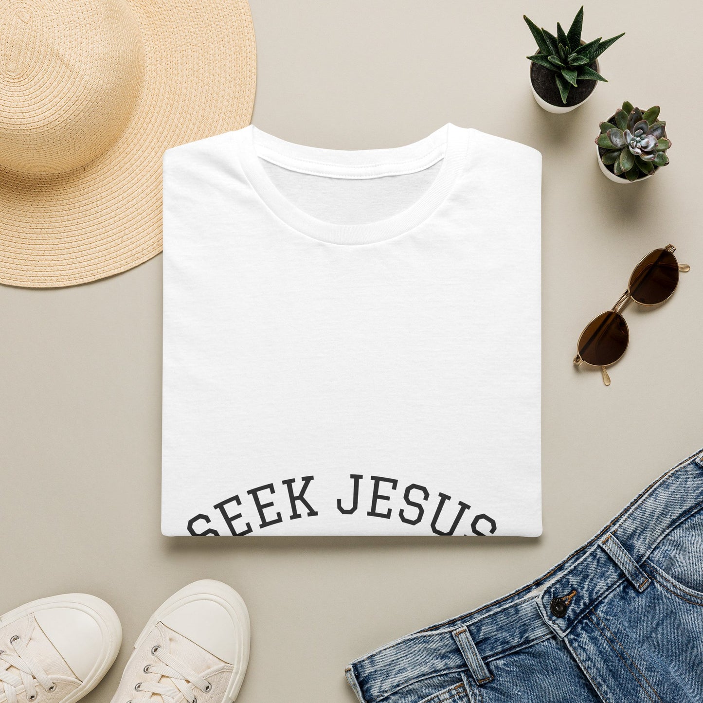 Seek Jesus Matthew 6:33 Christian faith graphic tee — Apparel By Junior