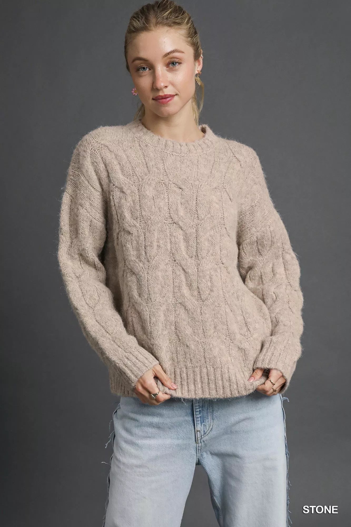 Umgee Cable Knit Cozy Sweater — Apparel By Junior