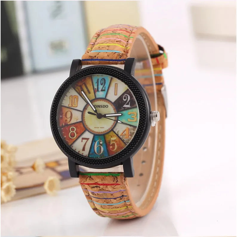 Casual Vintage Leather Women's Quartz Wrist Watch