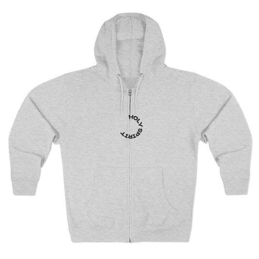 Holy Spirit circular chest graphic zip-up hoodie — Apparel By Junior