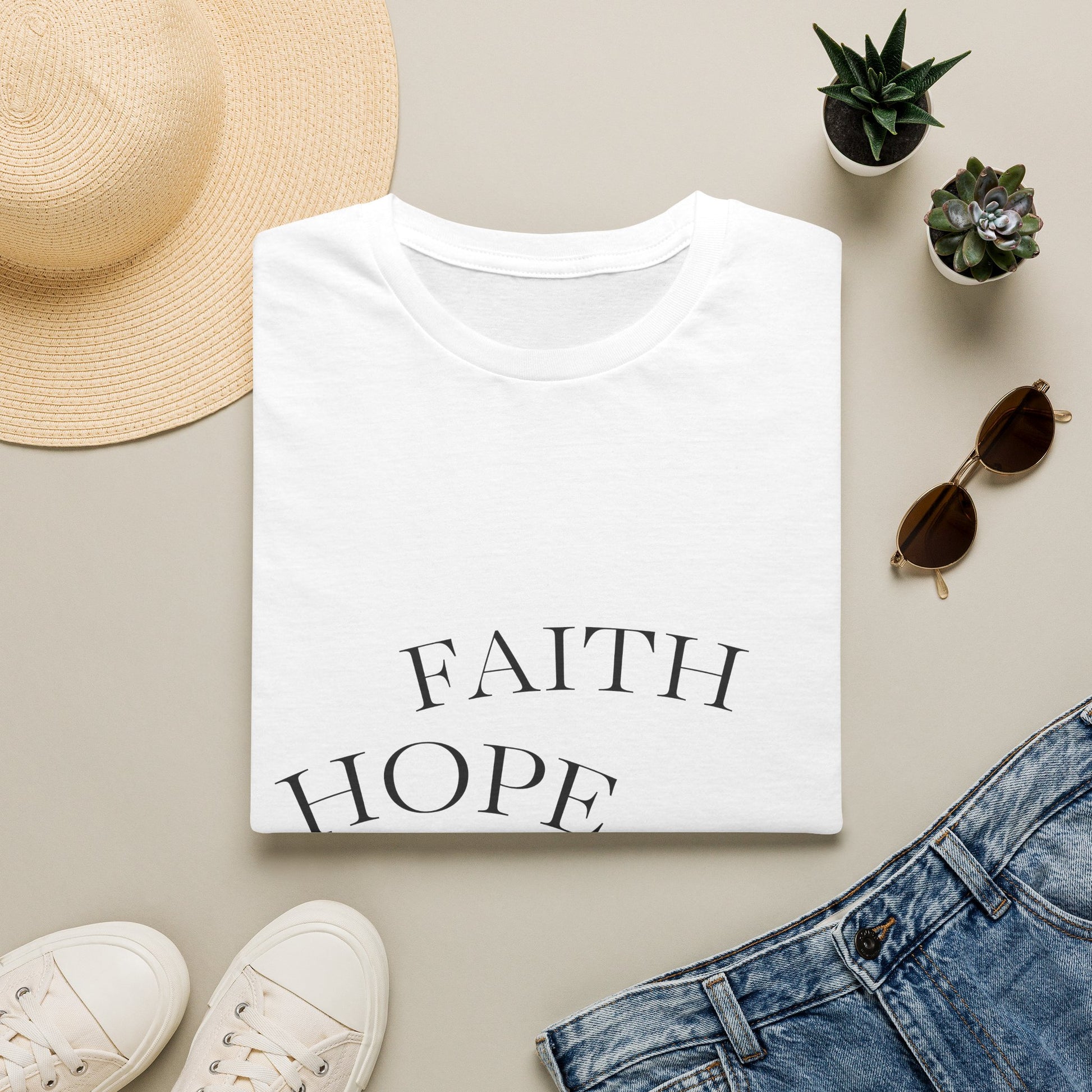 Faith Hope Love minimal inspirational Christian tee — Apparel By Junior