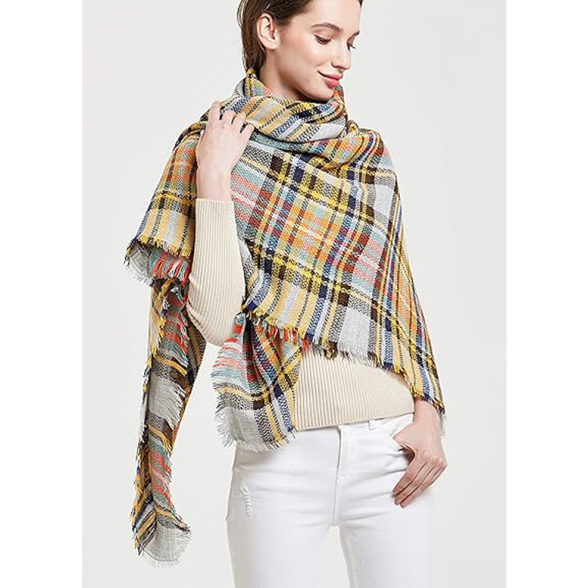 Plaid Blanket Scarf