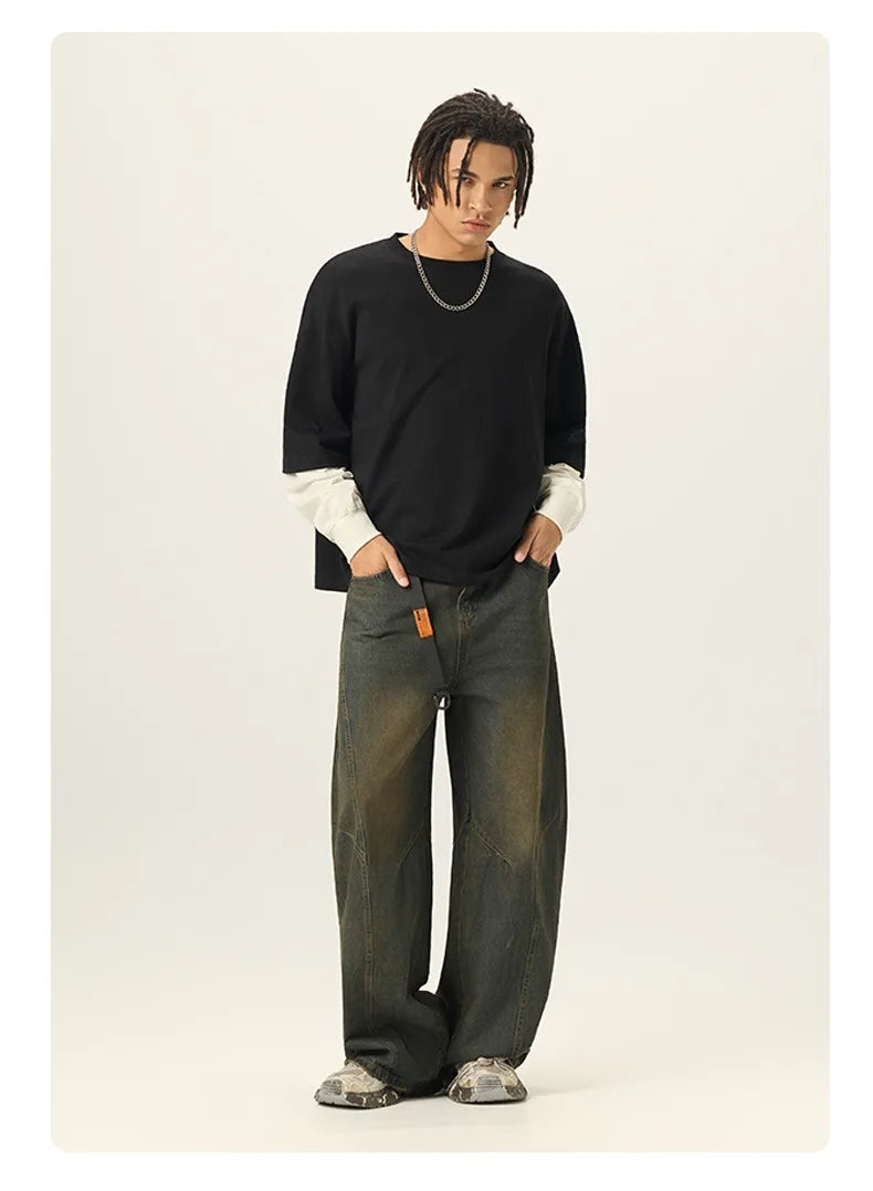 Long sleeve Tee W/ Thermal sleeves