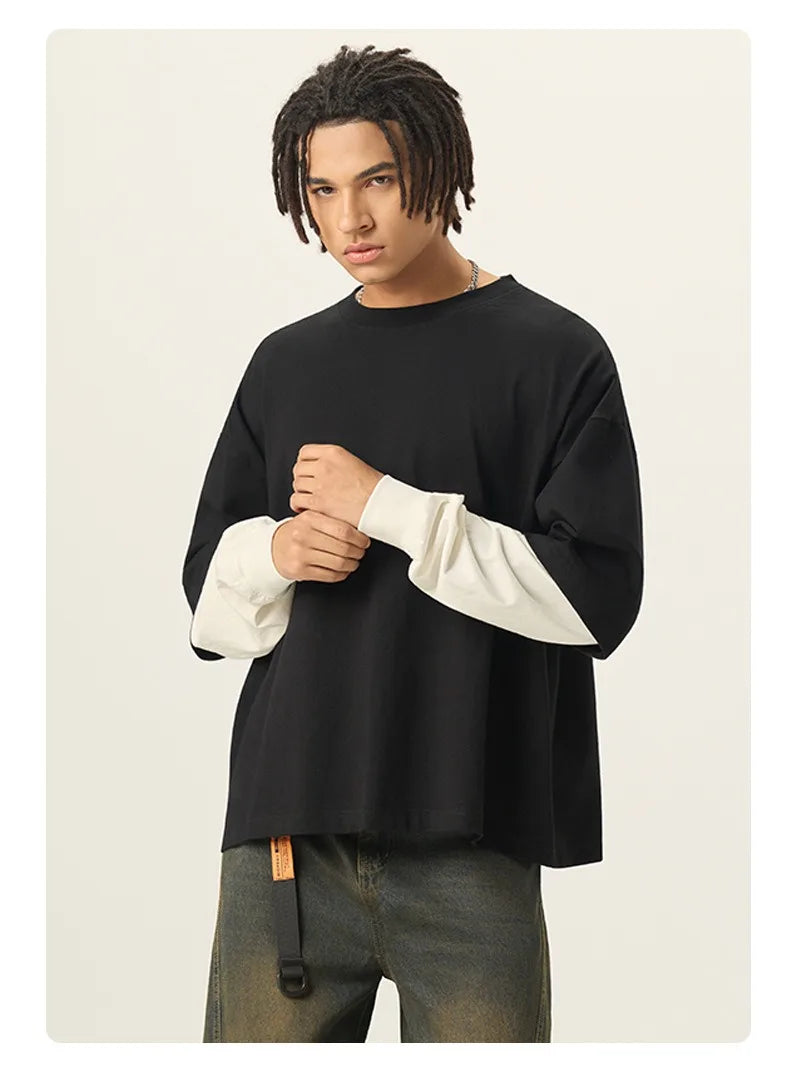 Long sleeve Tee W/ Thermal sleeves