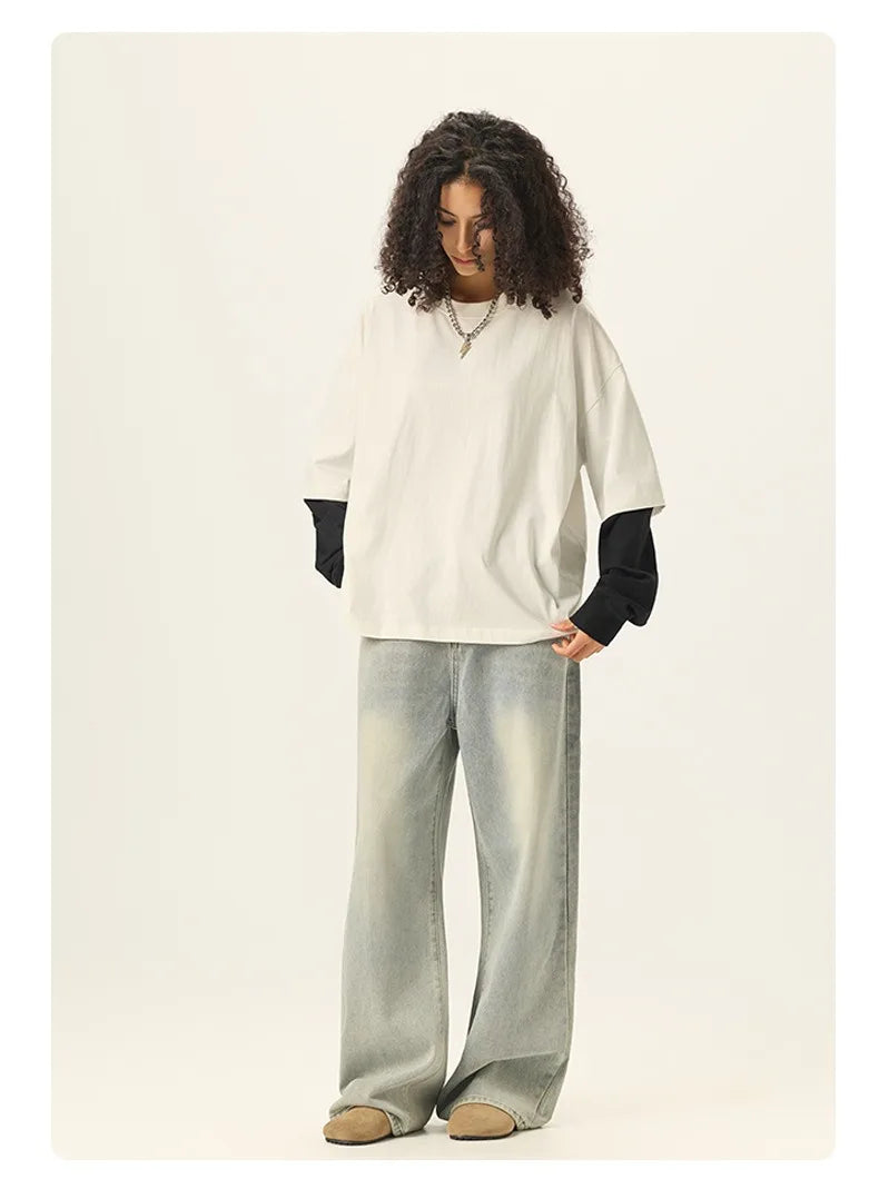 Long sleeve Tee W/ Thermal sleeves