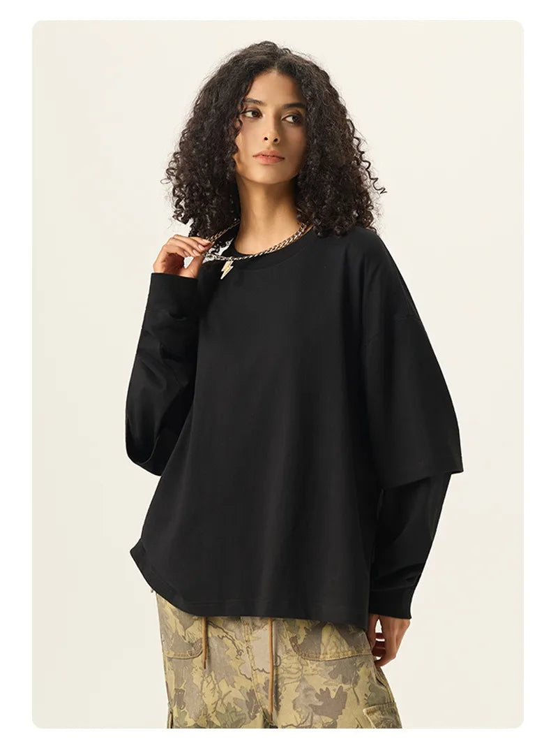 Long sleeve Tee W/ Thermal sleeves