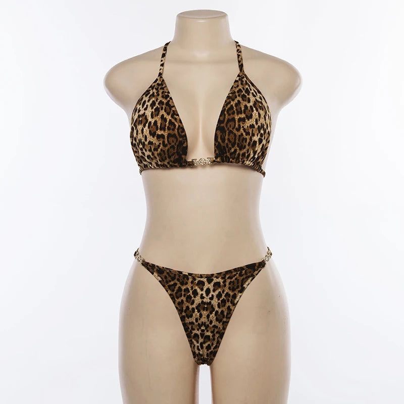Bikini Swimwear Women Bikinis Swimsuit 2025 Leopard Bikini Set Push Up Bathing Suit Brazilian Summer Beach Wear Biquini Swimsuit