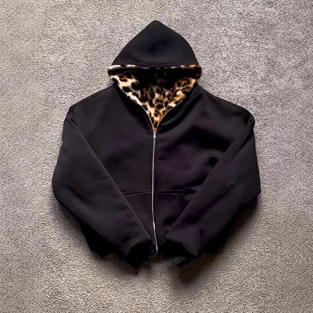 Reversible Leaopard zip up 1.0