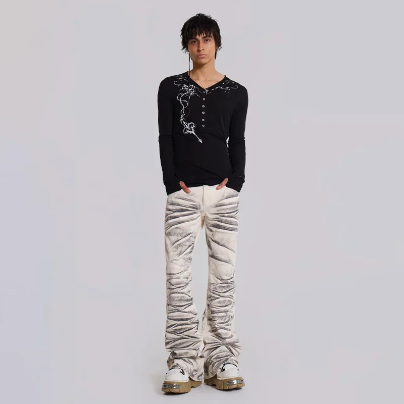 Arctic White Flared Jeans