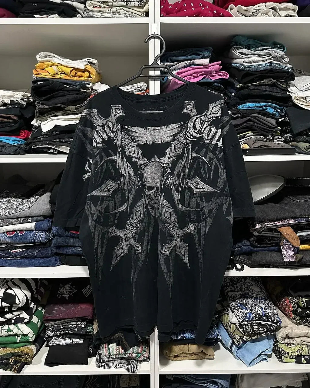 Gothic Skull Long Sleeve Tee
