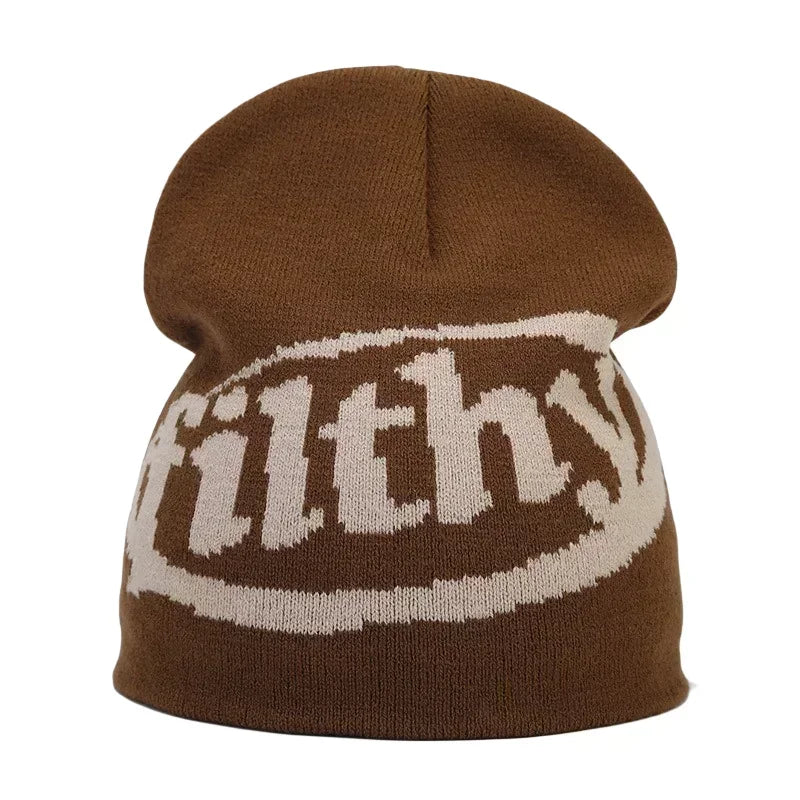 Y2K Letter Knit Beanie