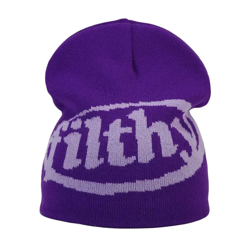 Y2K Letter Knit Beanie
