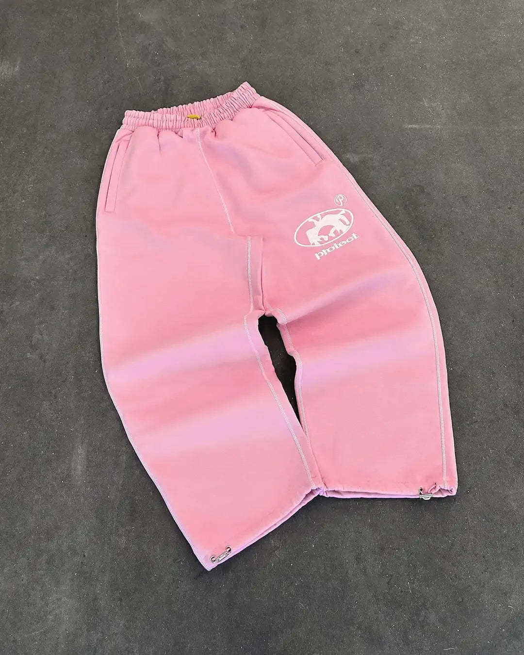 Vintage Logo Sweatpants – Baggy Streetwear Fleece Joggers