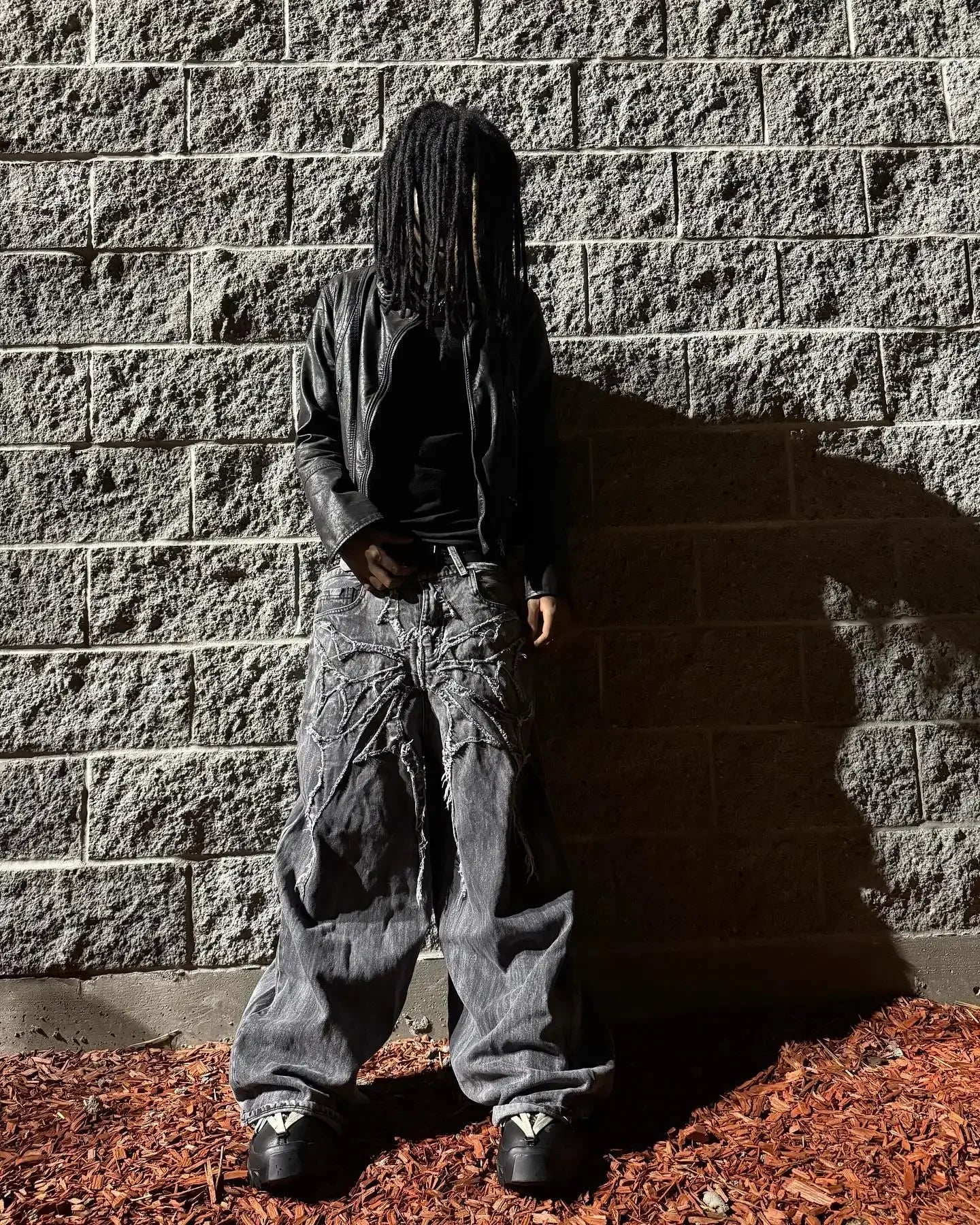Y2K Embroidered Baggy Jeans