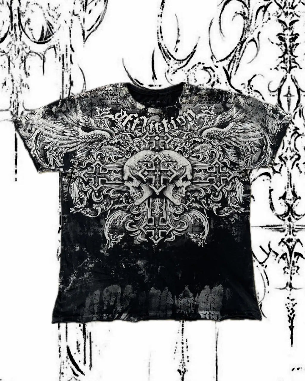 Gothic Skull Long Sleeve Tee