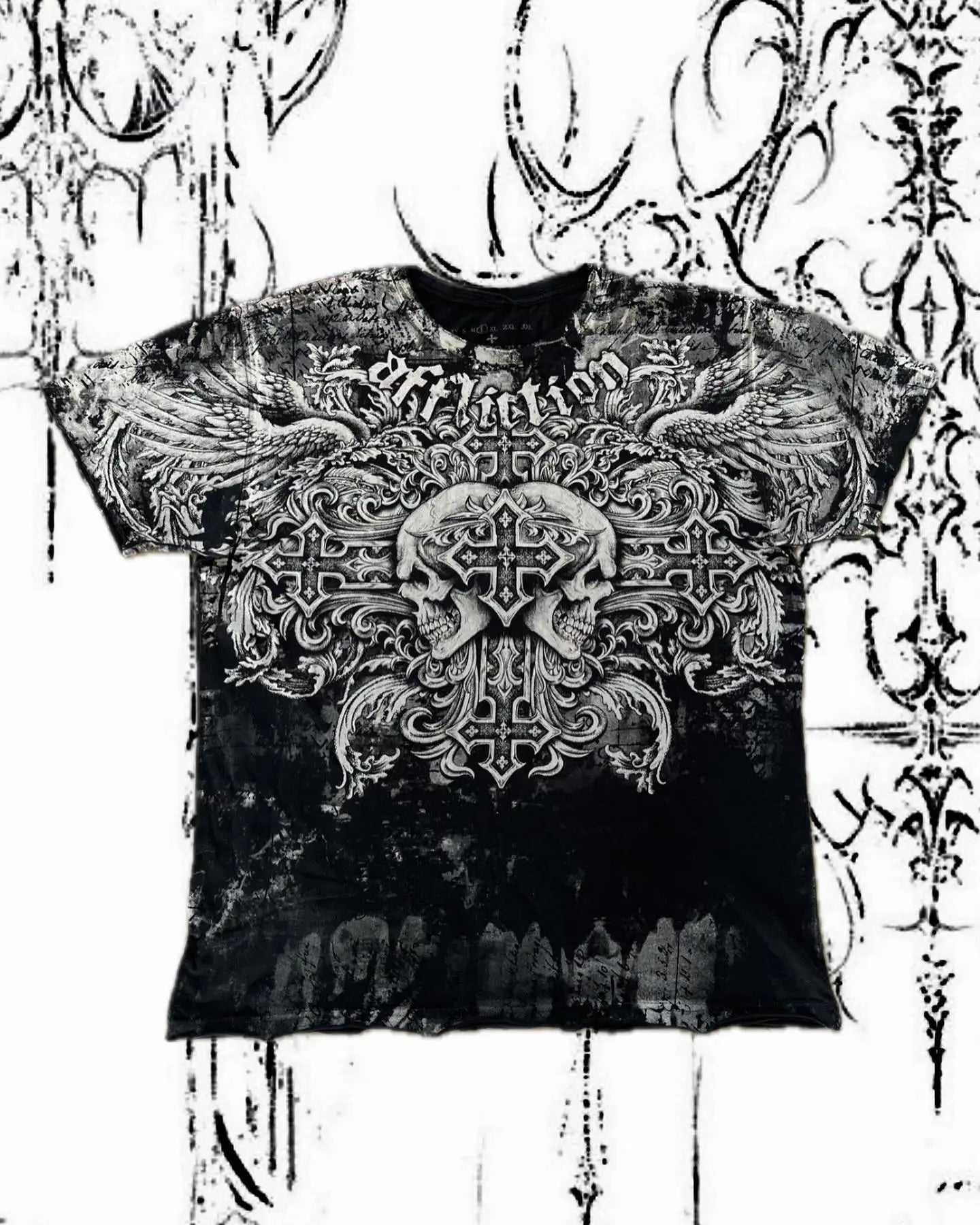 Gothic Skull Long Sleeve Tee