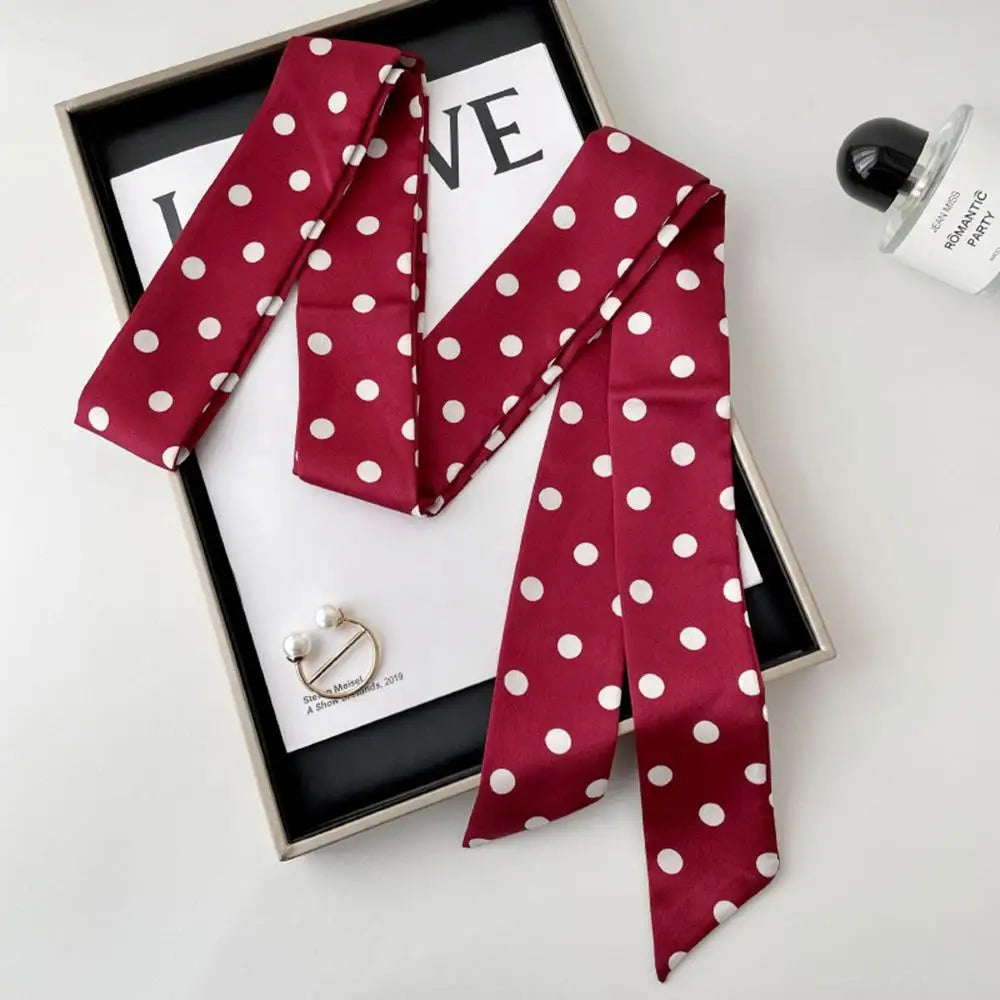 Polka Dot Silk Scarf