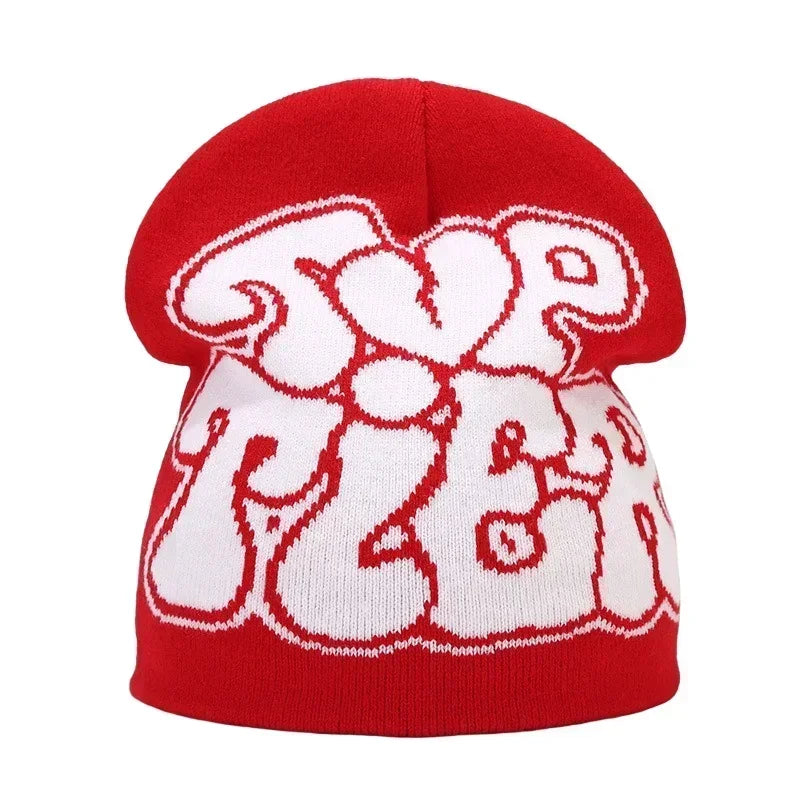 Y2K Letter Knit Beanie