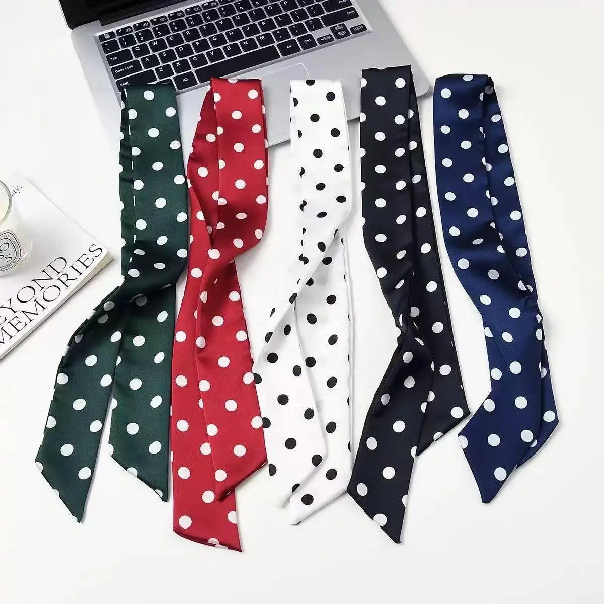 Polka Dot Silk Scarf