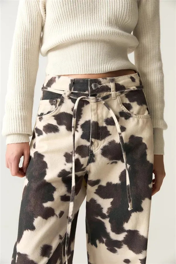 Cow Pattern Jeans