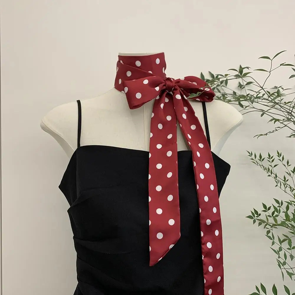 Polka Dot Silk Scarf
