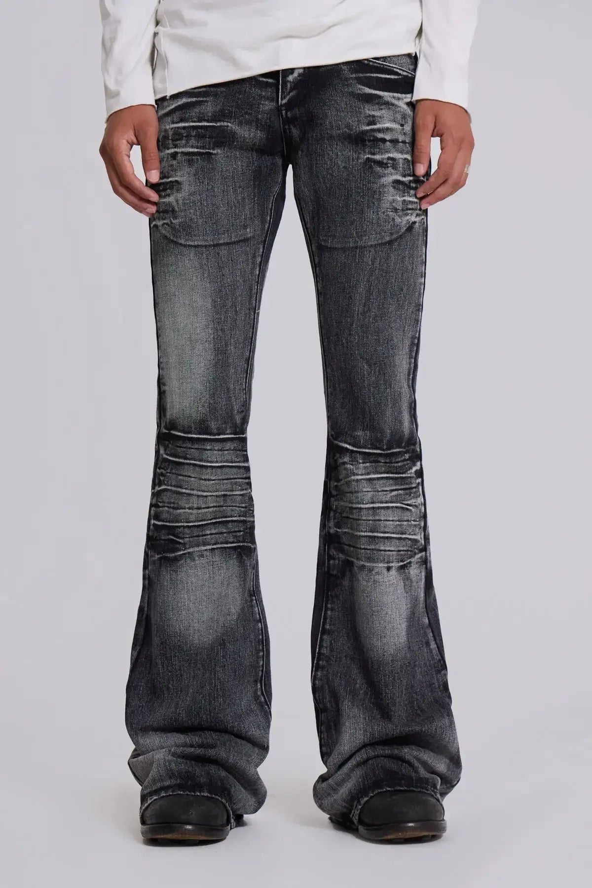 Arctic White Flared Jeans