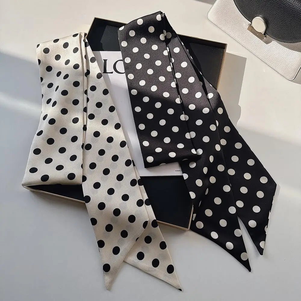 Polka Dot Silk Scarf
