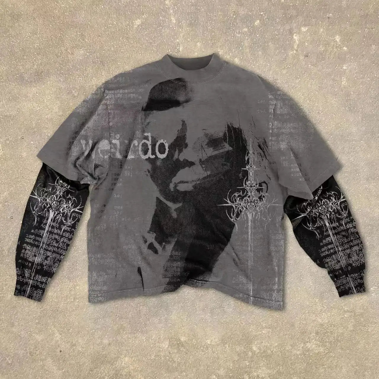 Gothic Red Eye Spliced T-Shirt