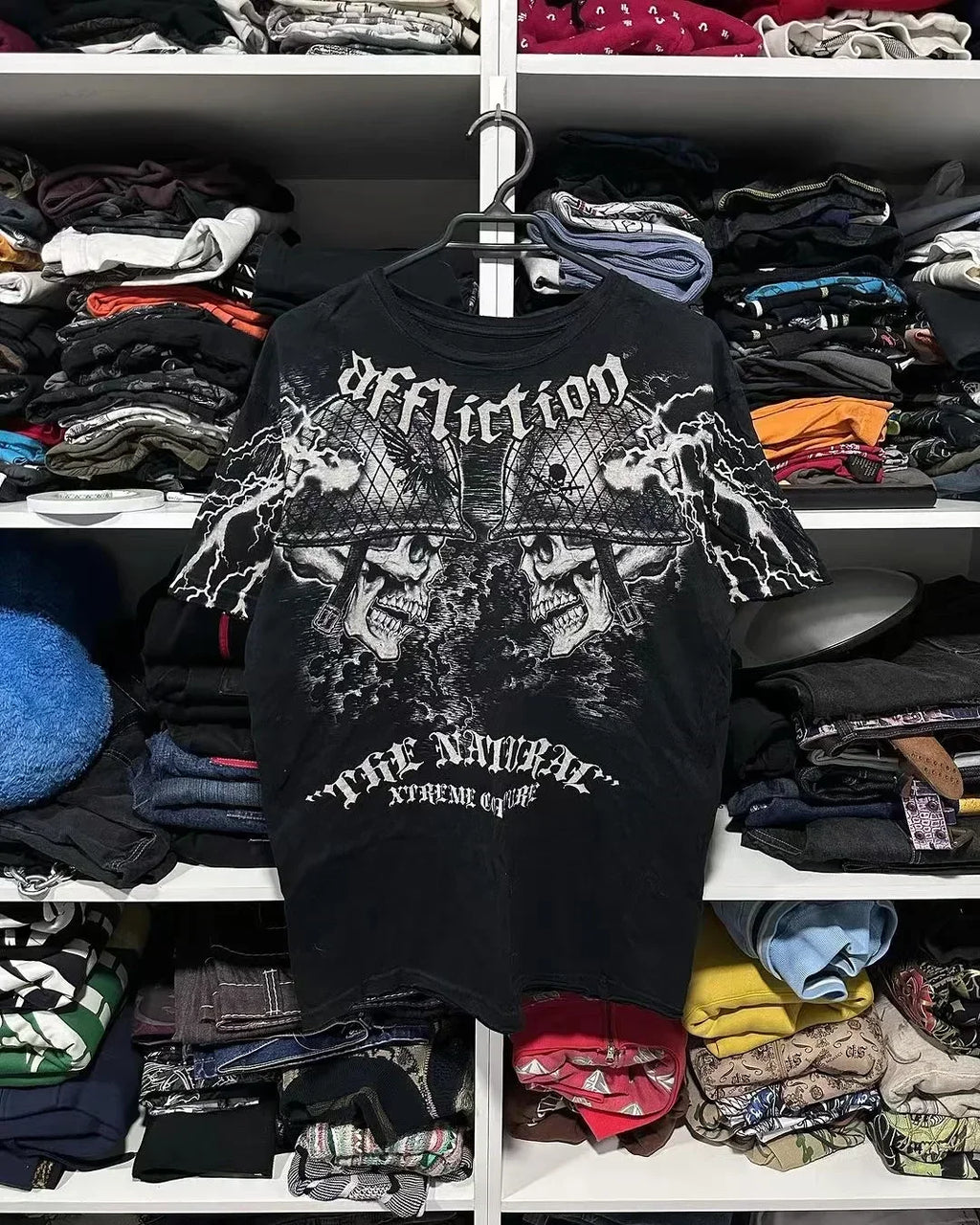 Gothic Skull Long Sleeve Tee