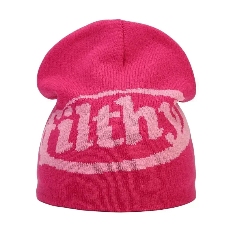 Y2K Letter Knit Beanie