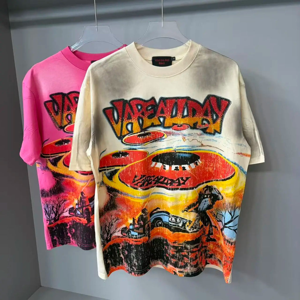 Rhinestone Diamond Baggy T-Shirt