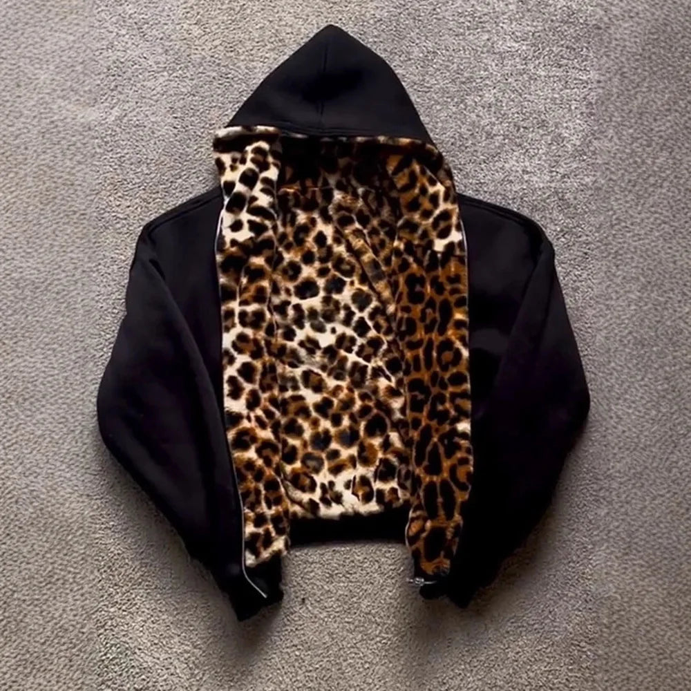 Reversible Leaopard zip up 1.0