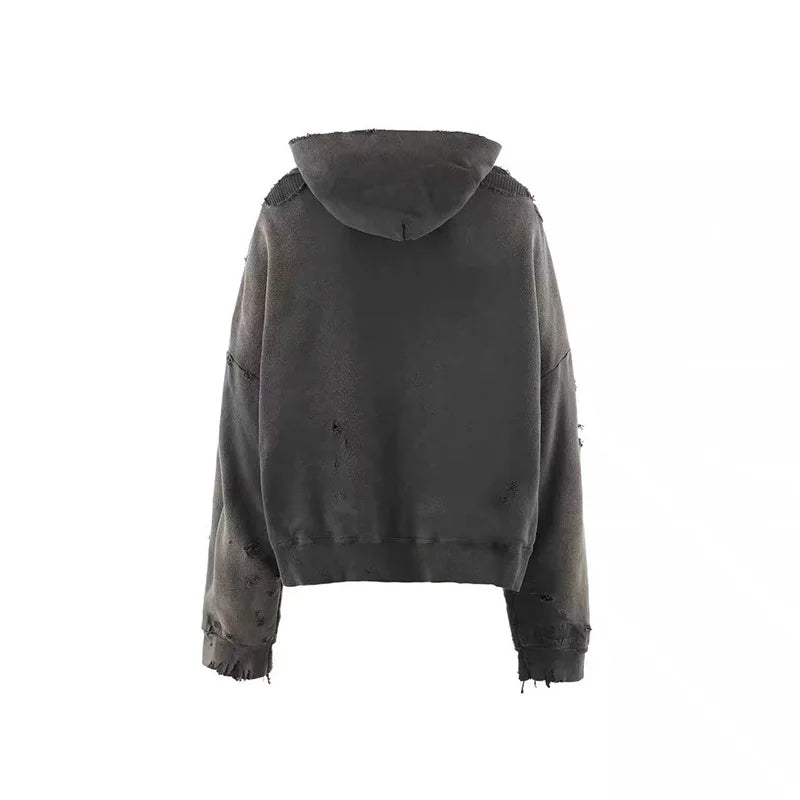 Saint Vintage distressed zip up
