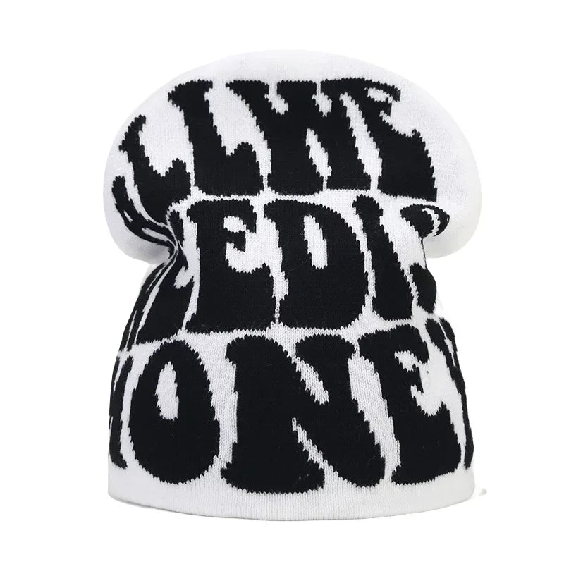 Y2K Letter Knit Beanie