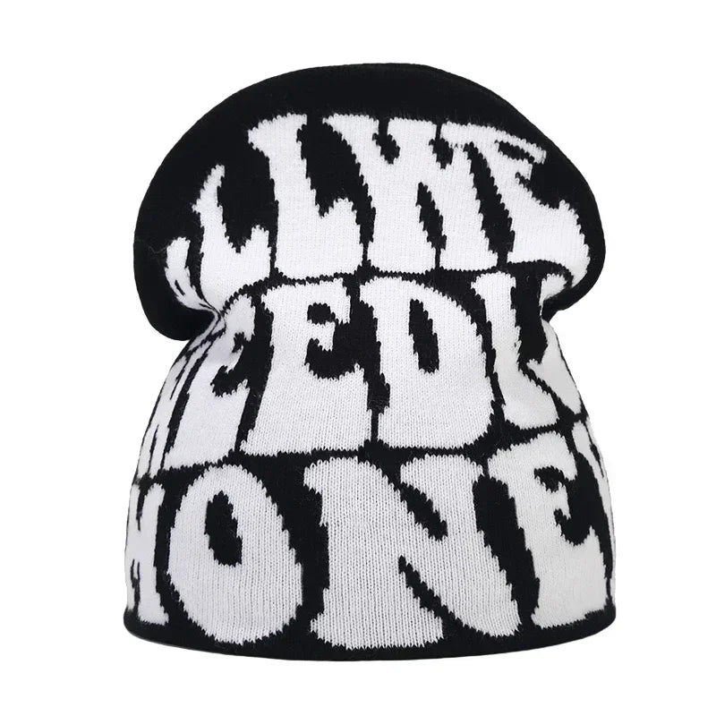 Y2K Letter Knit Beanie
