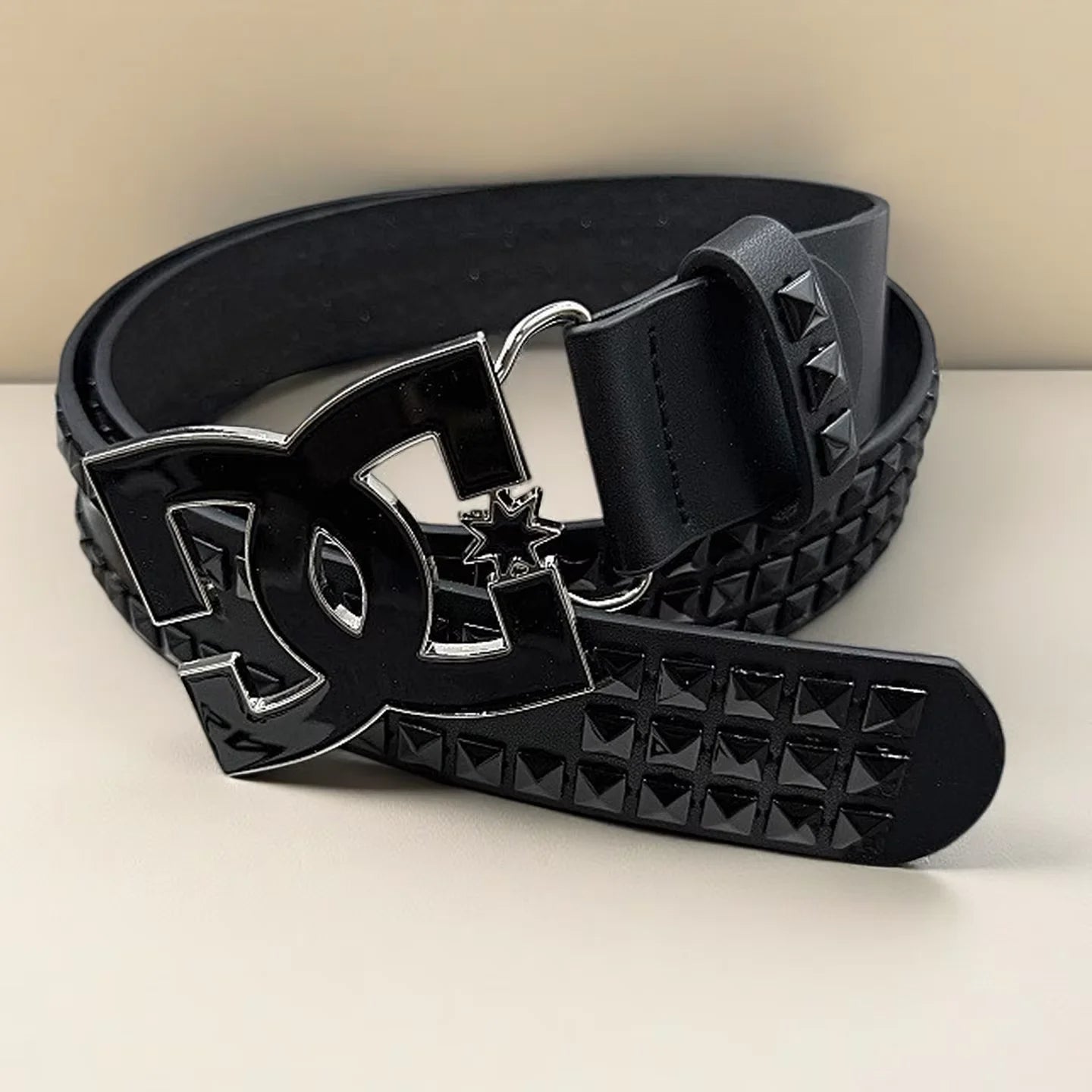 Y2K Rivet Waist Belt for Men Women Streetwear Jeans Accessories black pyramid studded belt, punk rock belt