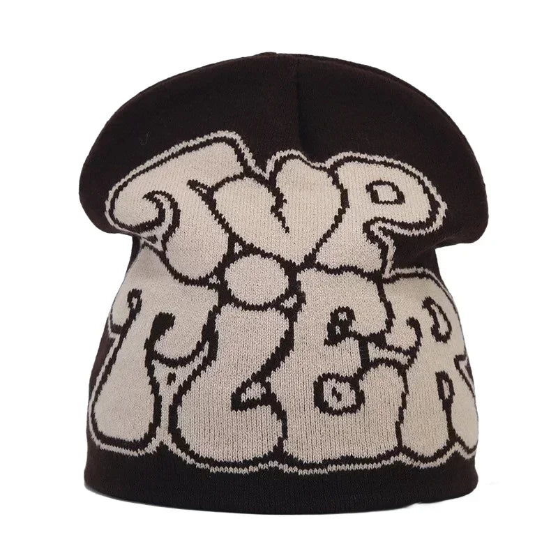 Y2K Letter Knit Beanie