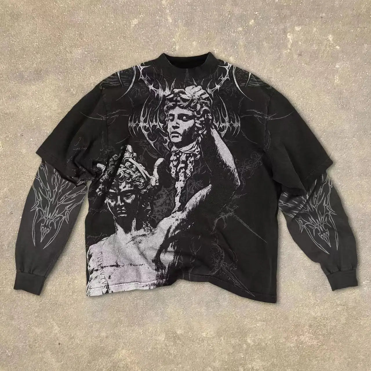 Gothic Red Eye Spliced T-Shirt