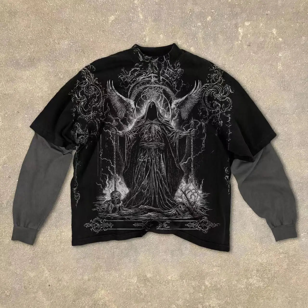 Gothic Red Eye Spliced T-Shirt
