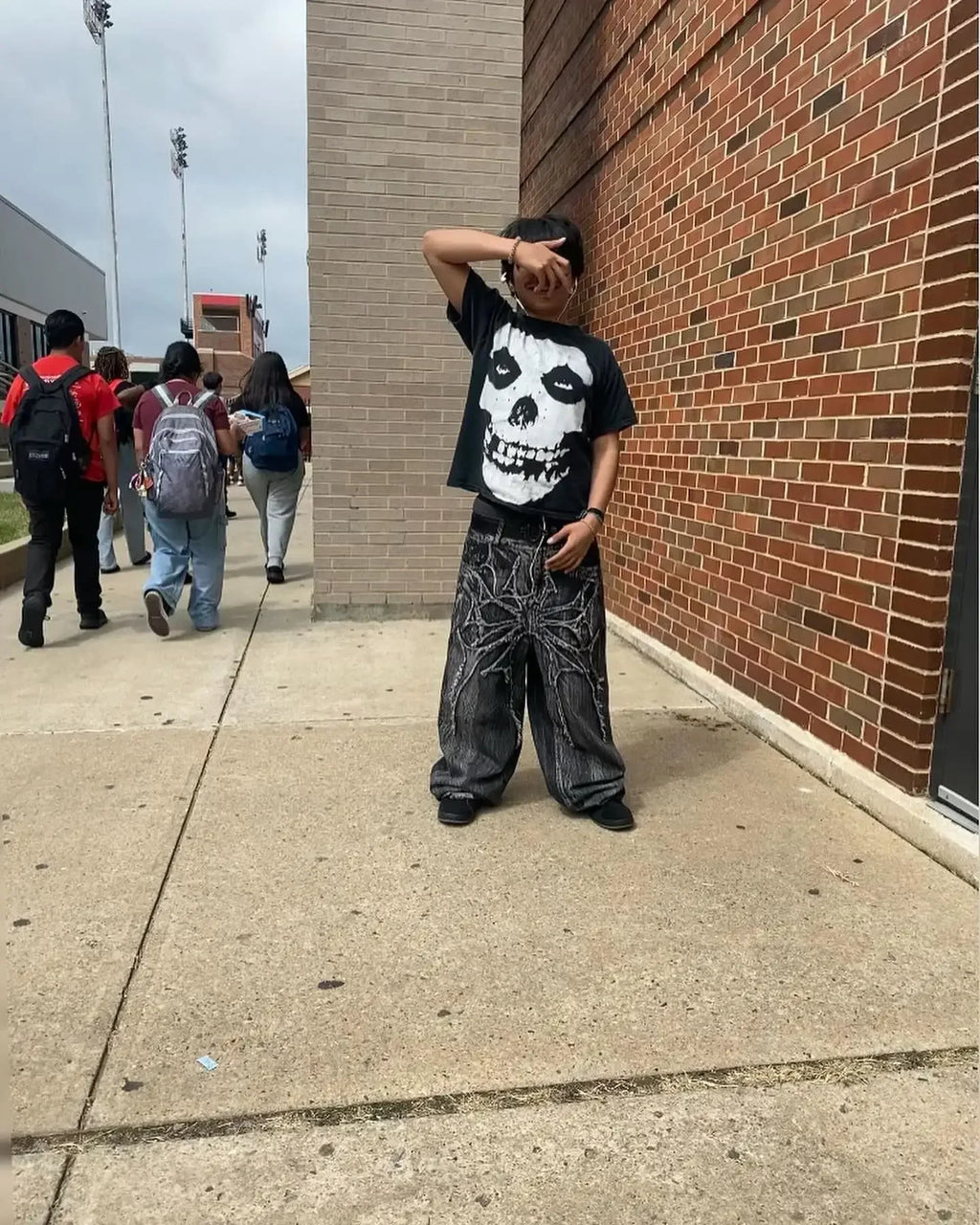 Y2K Embroidered Baggy Jeans