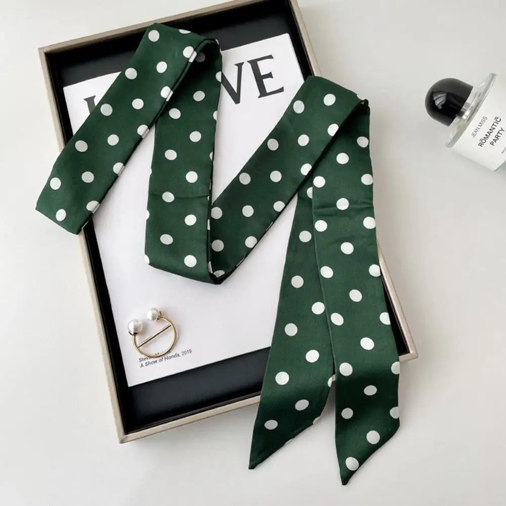 Polka Dot Silk Scarf