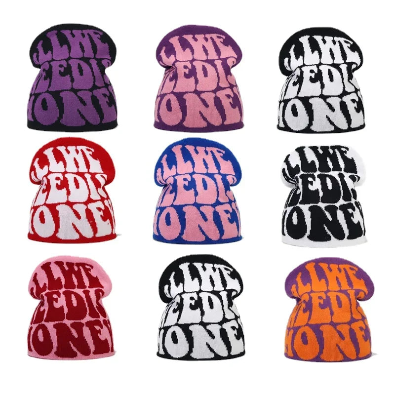 Y2K Letter Knit Beanie