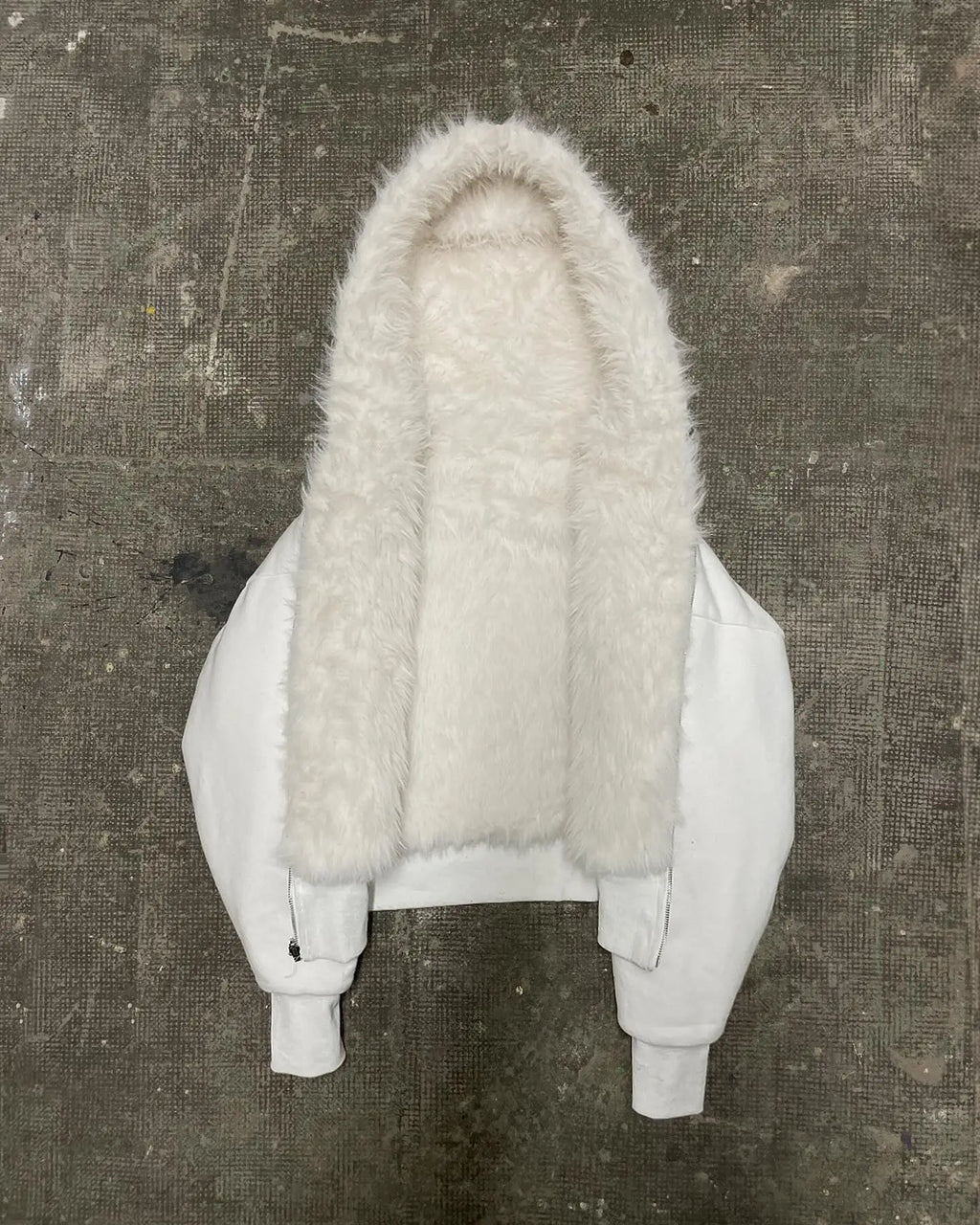 Reversible fur hoodie