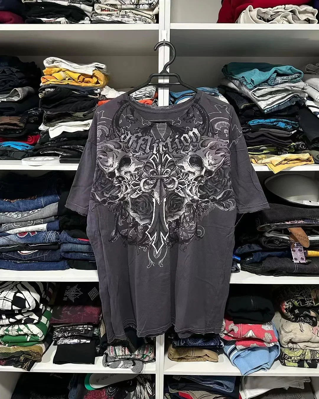 Gothic Skull Long Sleeve Tee