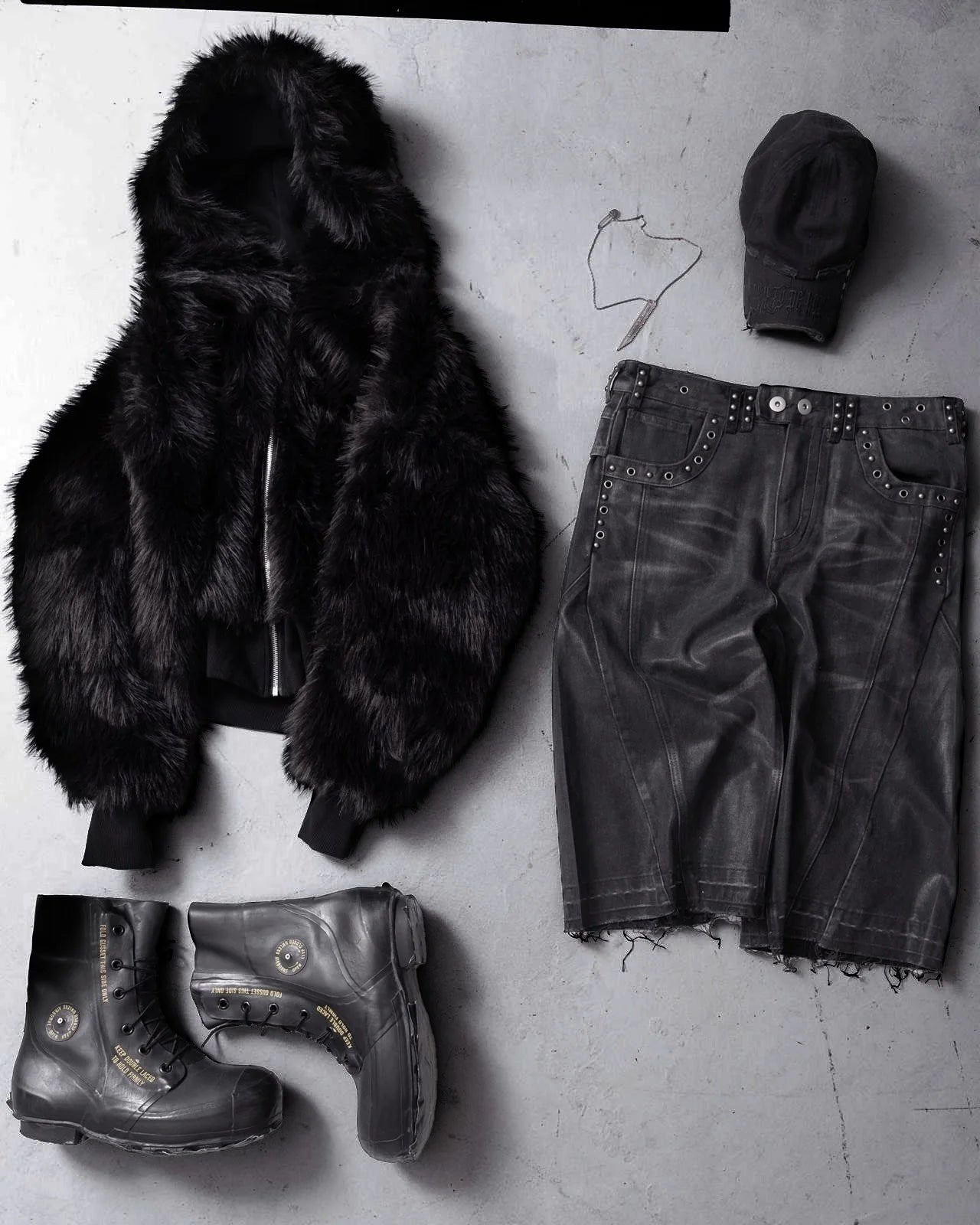 Reversible fur hoodie