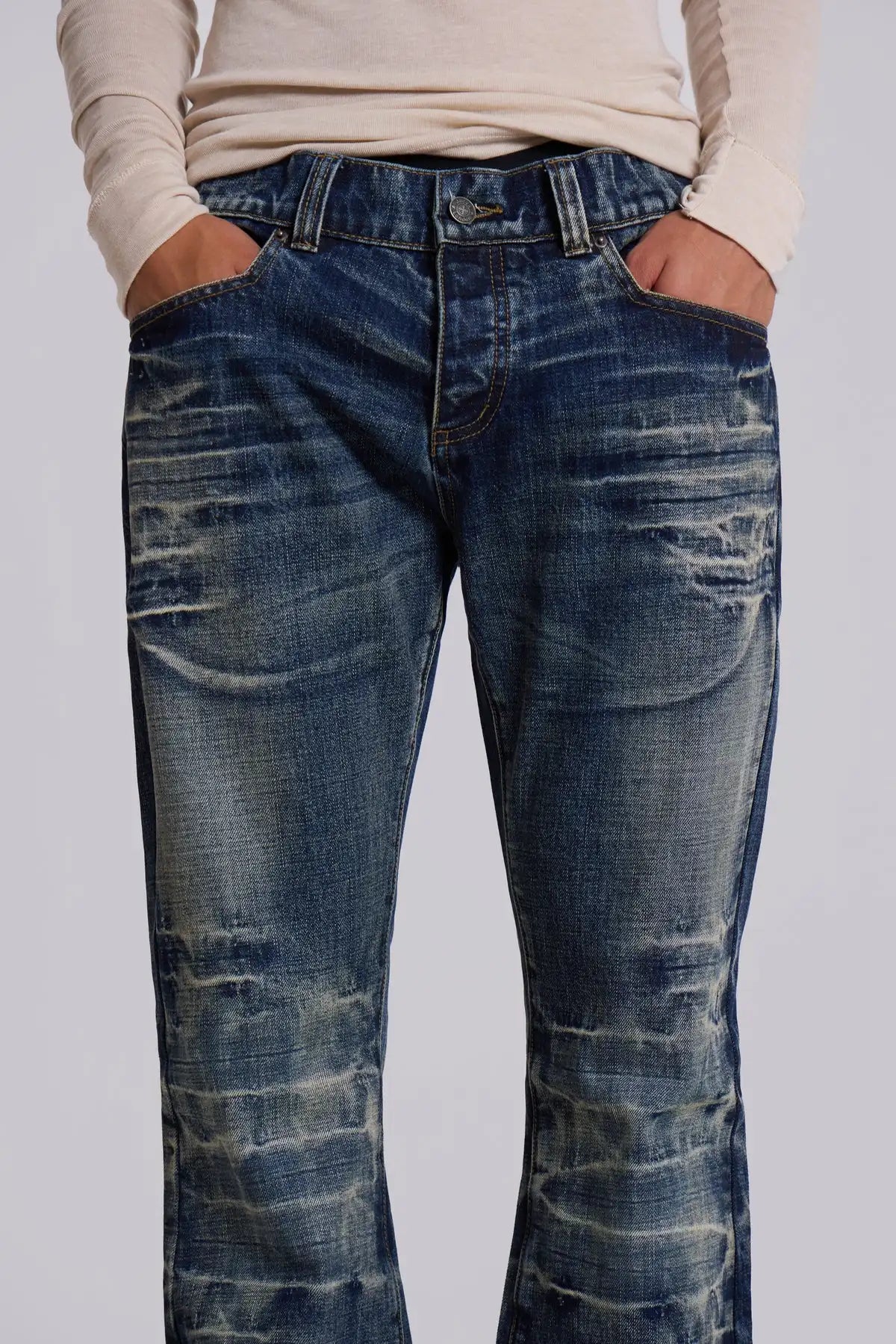 Arctic White Flared Jeans