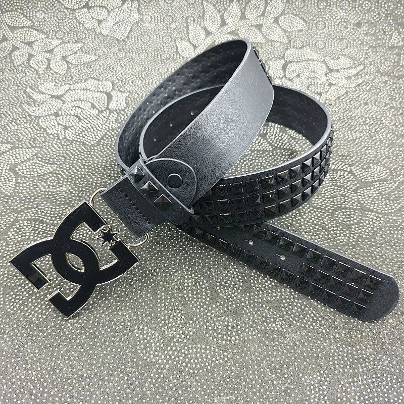 Y2K Rivet Waist Belt for Men Women Streetwear Jeans Accessories black pyramid studded belt, punk rock belt