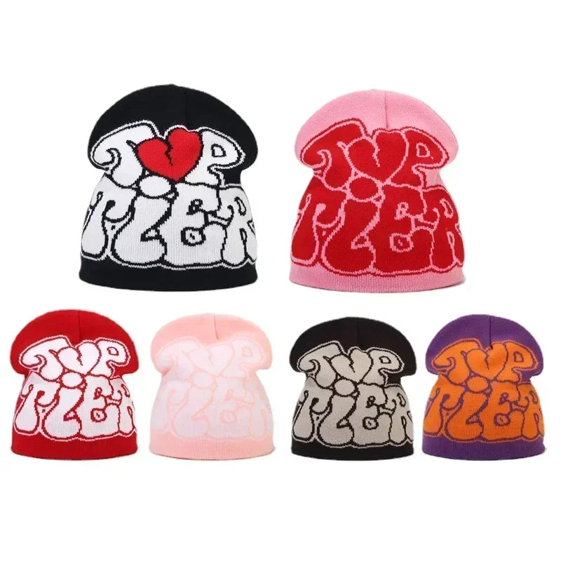 Y2K Letter Knit Beanie