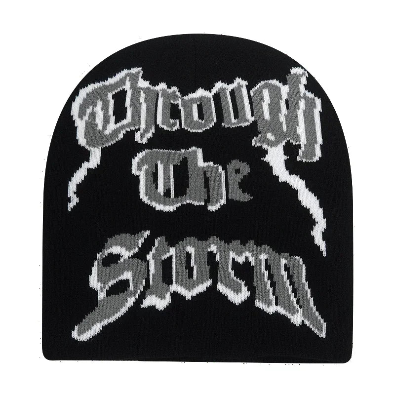 Y2K Letter Knit Beanie